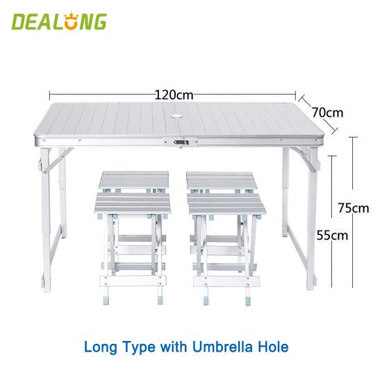 Picnic Portable Aluminum Table and Chair Combo
