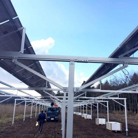 مزرعة الطاقة الشمسية الشمسية الدفيئات الزراعية تصاعد نظام الطاقة الشمسية الكهروضوئية لوحة الزراعة جبل قوس الإطار للمزرعة